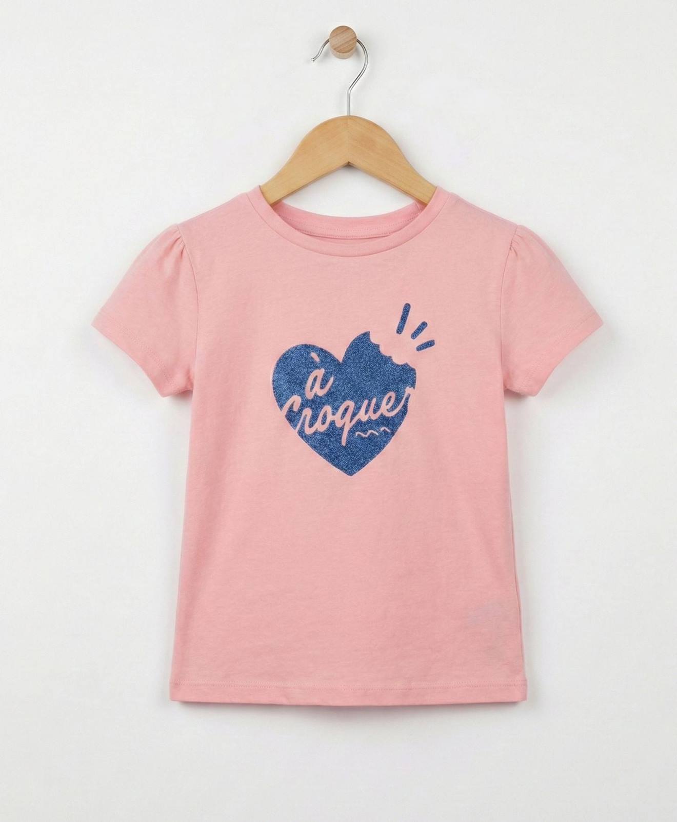 T-shirt Manches Courtes 100 Coton Fille Rose 14 €