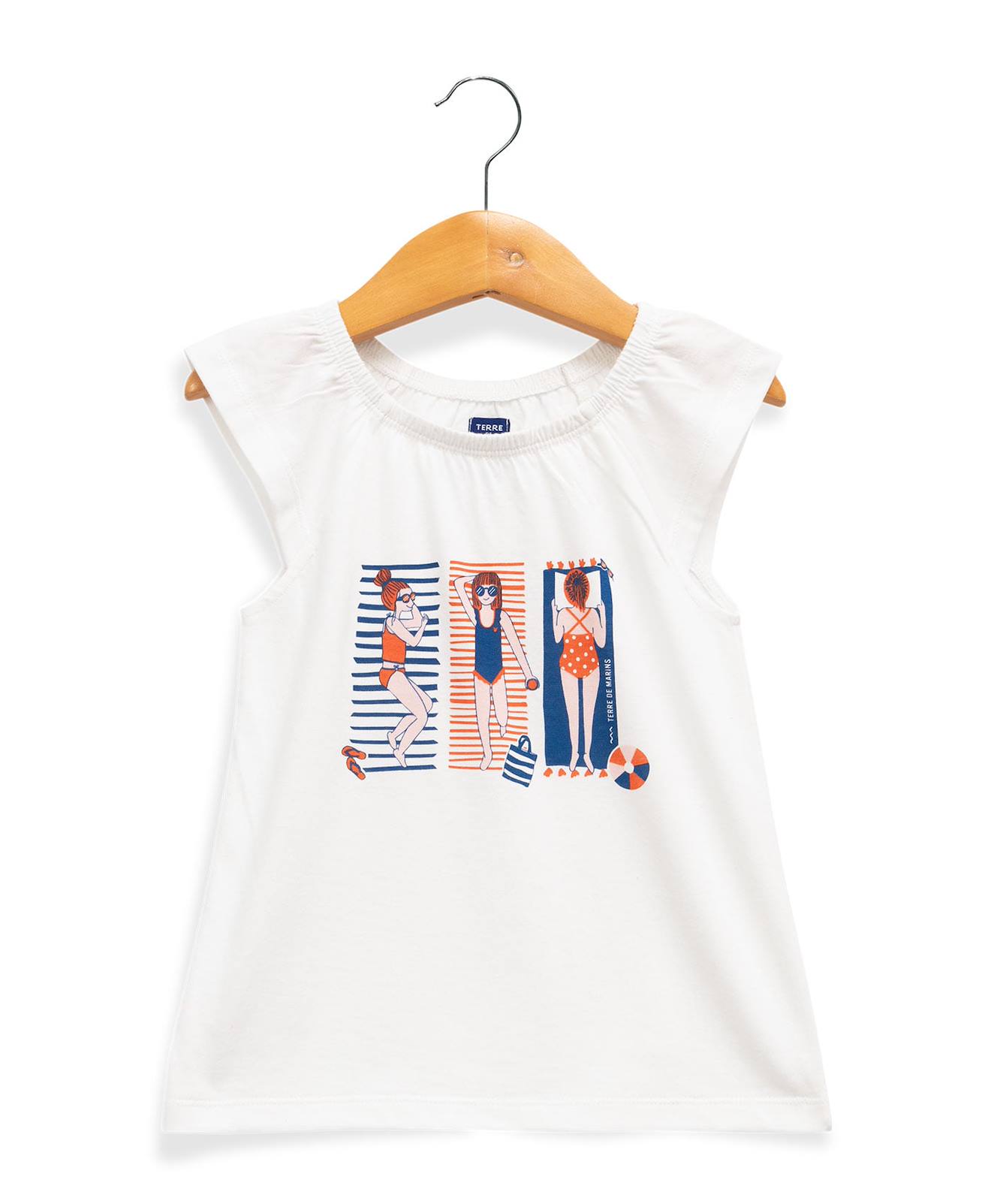 Debardeur 100 Coton Fille Blanc Optique 12$