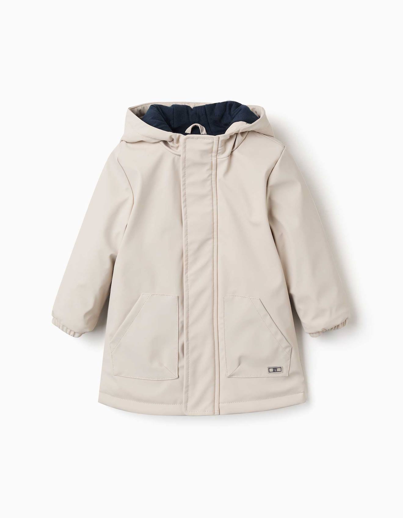 Parka Rembourre Avec Capuche Et Poches Avant Gris Clair 40$
