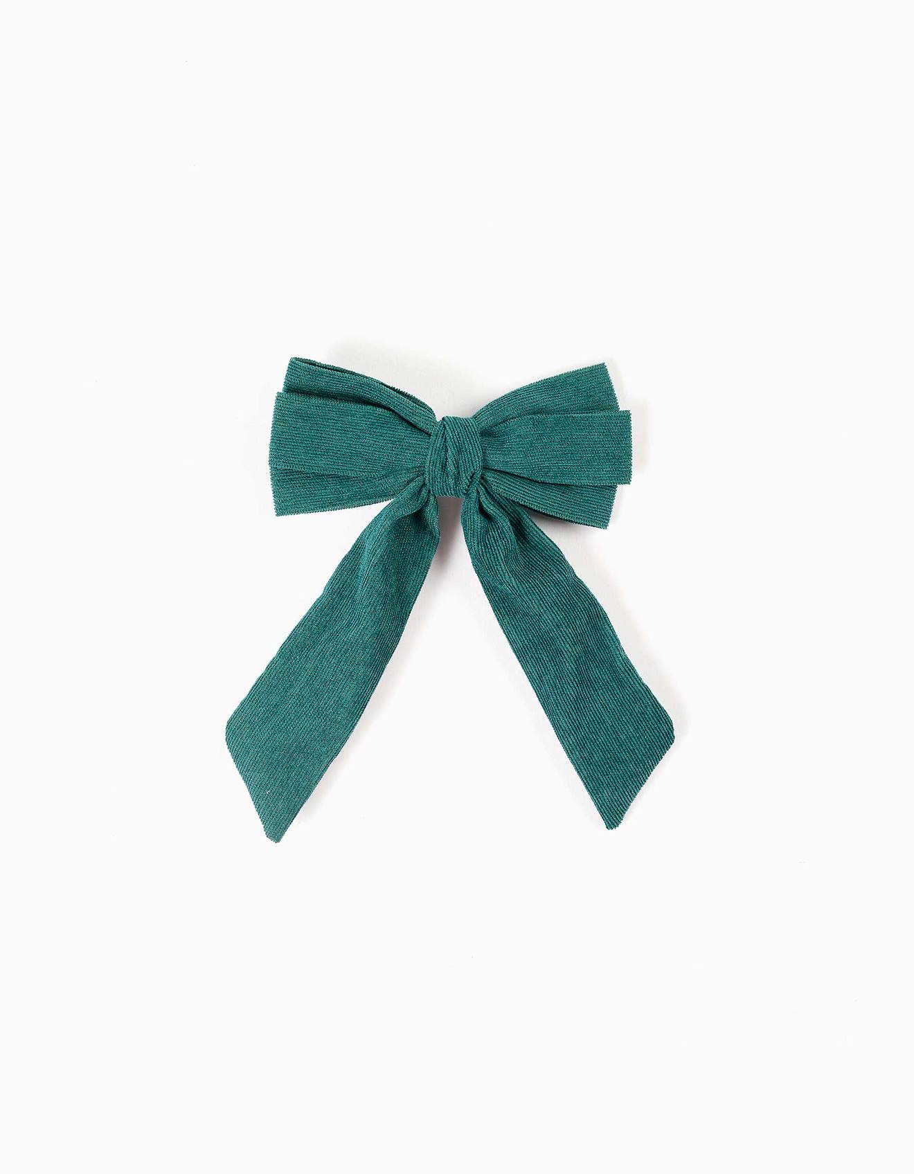 Barrette Cheveux Avec Nud En Velours Ctel Vert Fonc 15€