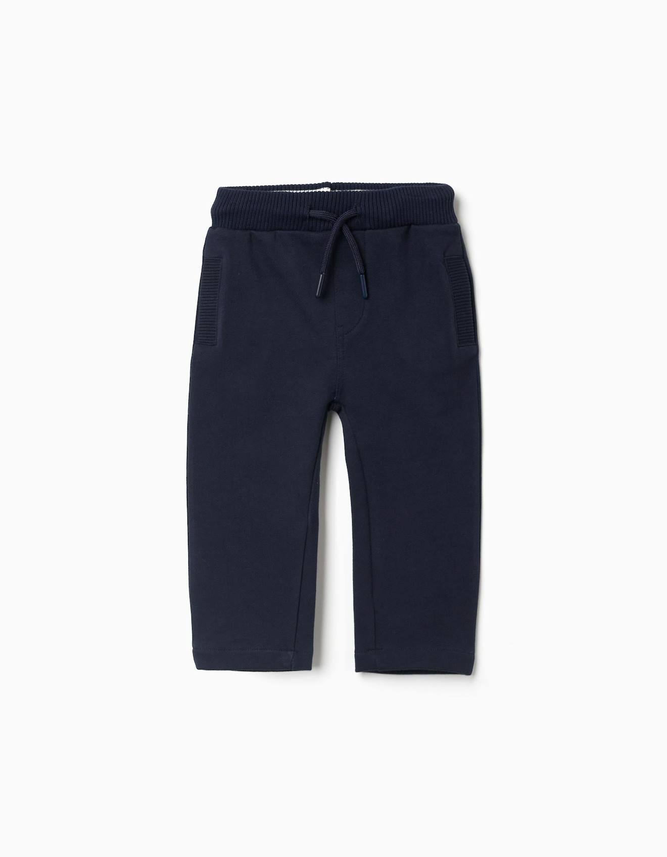 Pantalon En Coton Avec Cordon De Serrage Bleu Fonc 19$