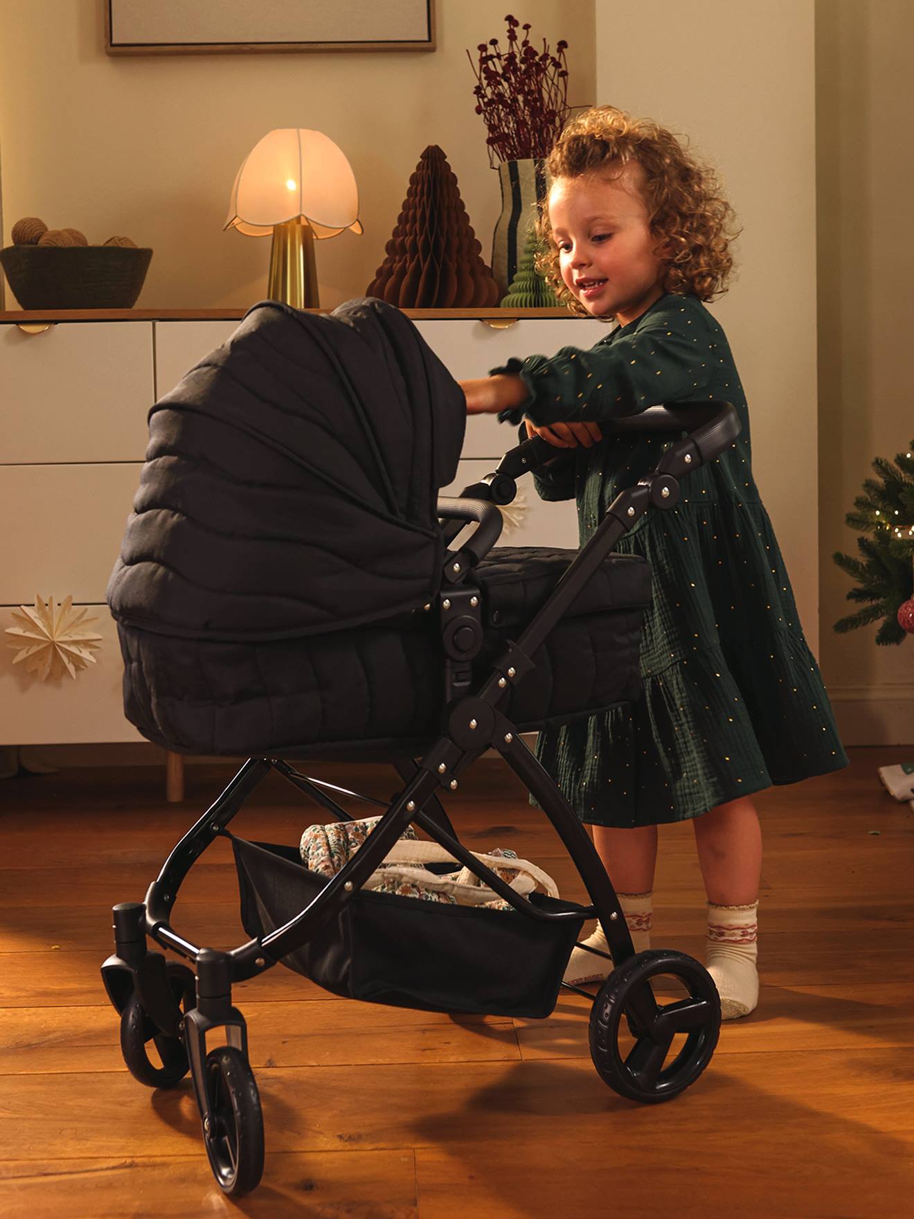 Poussette landau 3 en 1 poupon noir