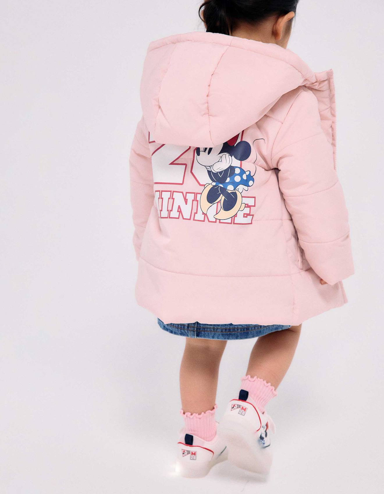 Doudoune Capuche Avec Imprim Minnie Rose Clair 45$