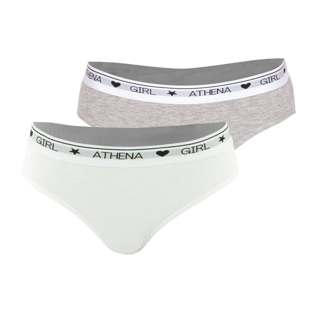 Lot De 2 Slips Fille Coton Ultra Doux Blanc-gris Chin 13$