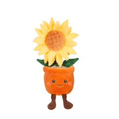 Peluche - peluche fleur tournesol avec pot orange – mimi flowers – 24 cm  - vertbaudet enfant