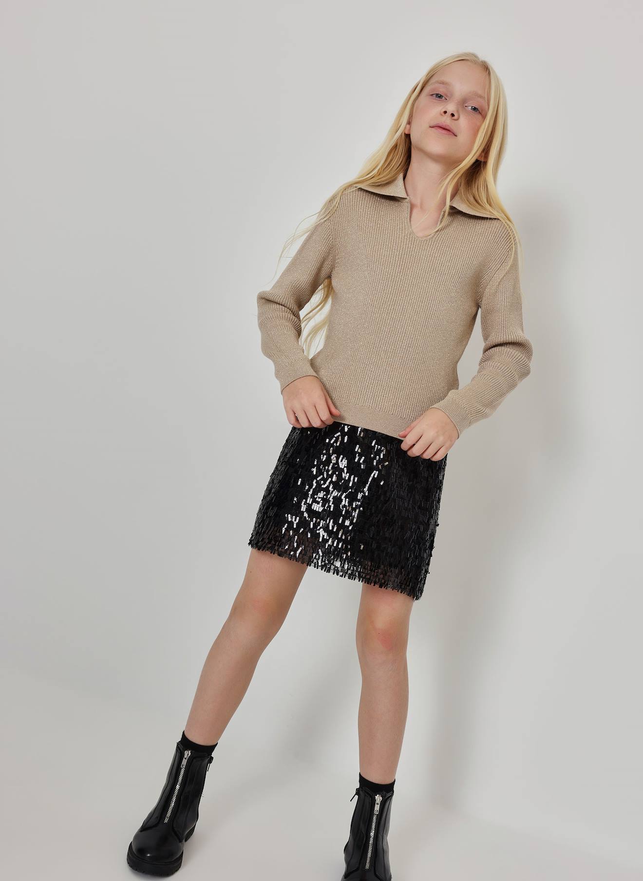 Jupe En Tulle À Sequins Noir