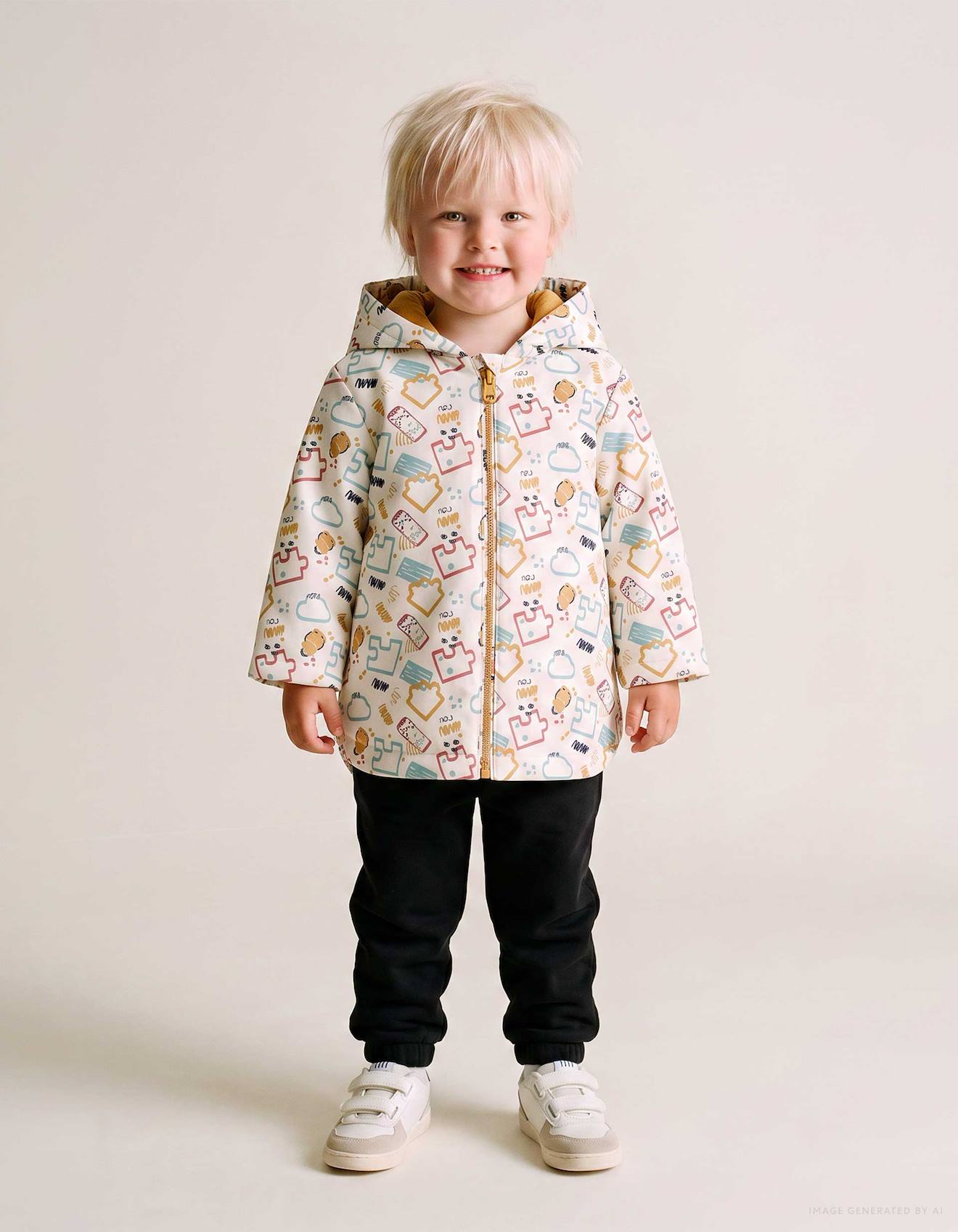 Parka Rembourrée En Caoutchouc Avec Capuche Et Imprimé Blanc Parka Rembourrée En Caoutchouc Avec Capuche Et Imprimé Blanc