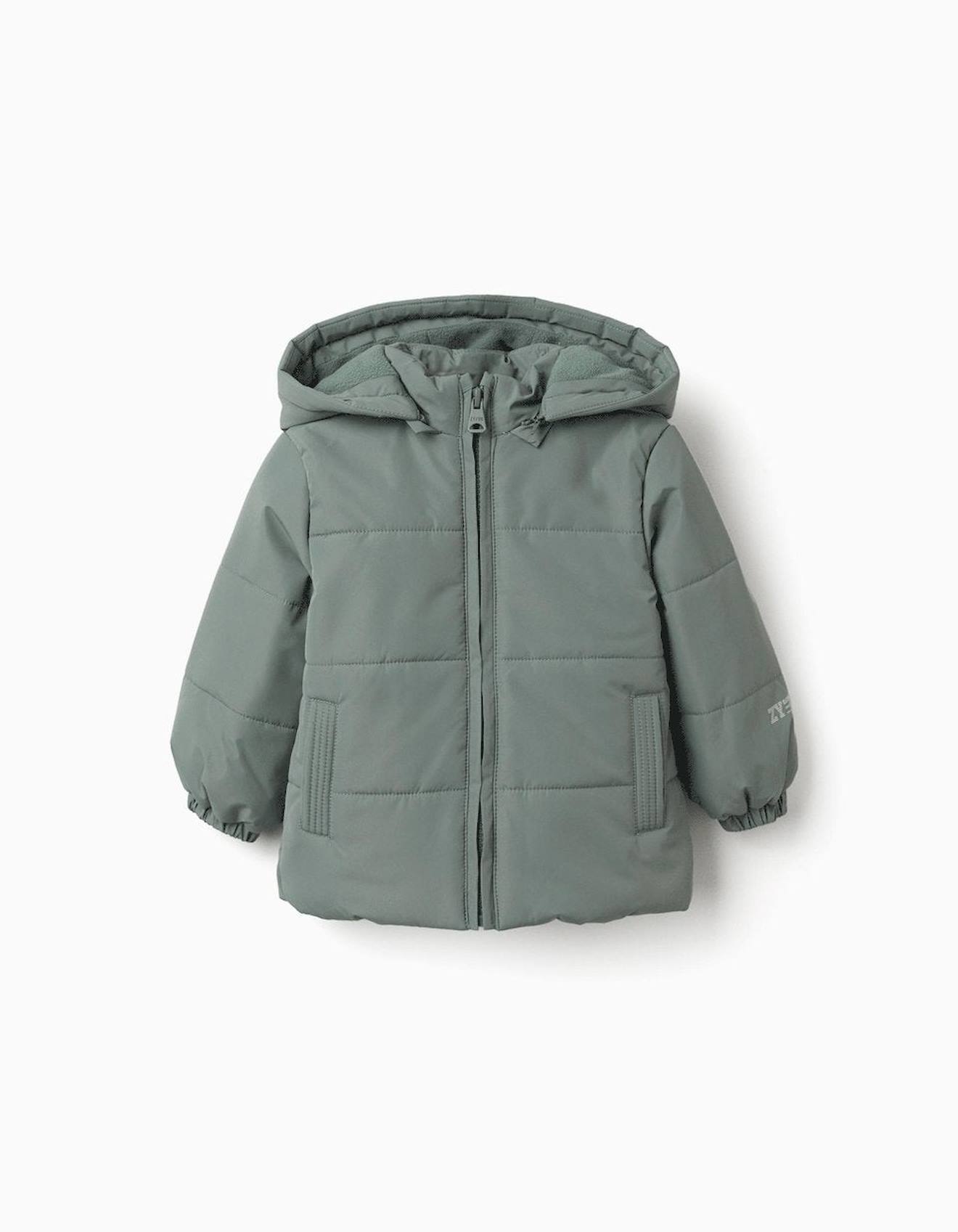 Doudoune Avec Doublure En Polaire Et Capuche Amovible Vert Foncé