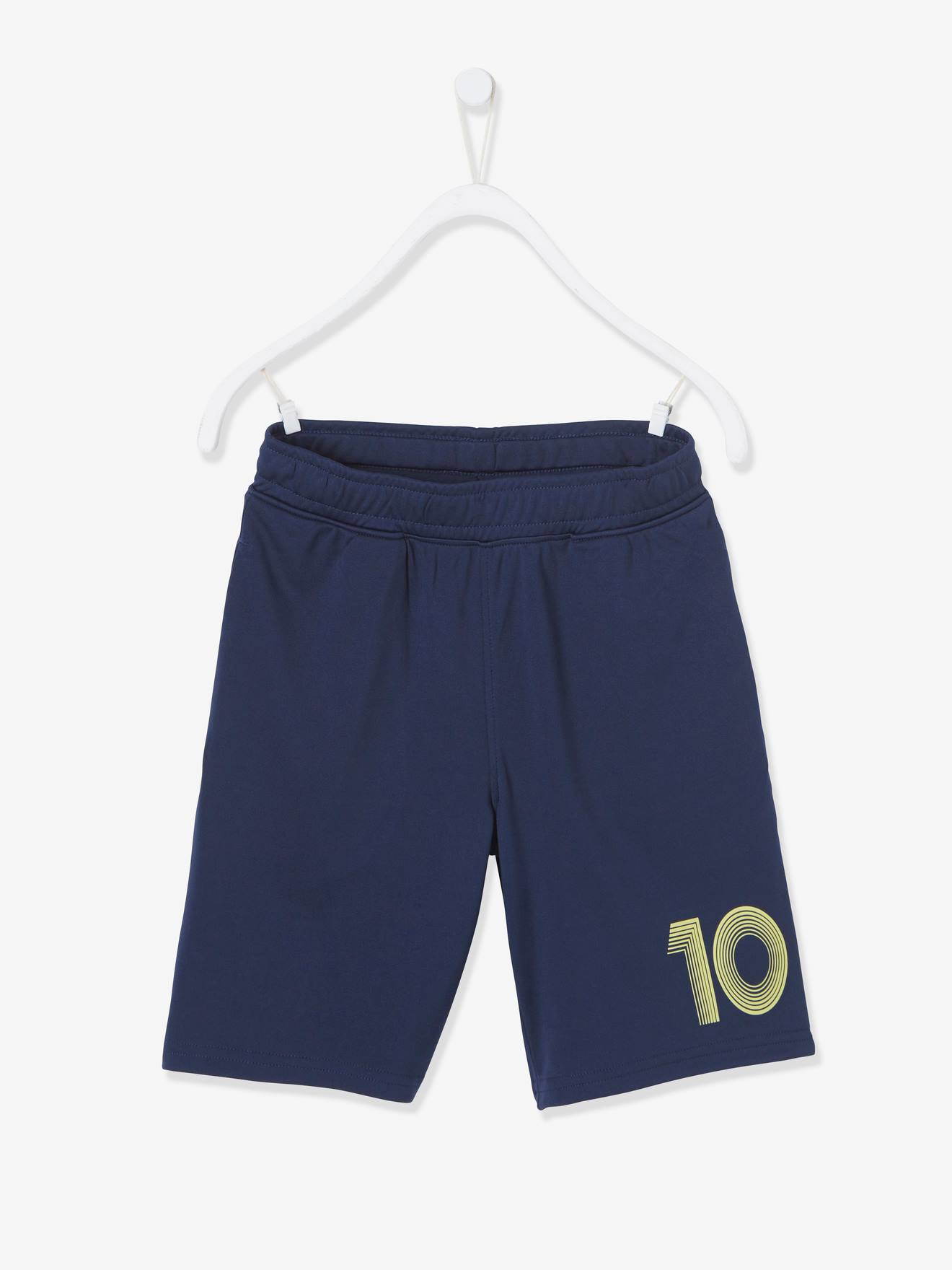 Short sport garçon matière technique Numéro 10 marine