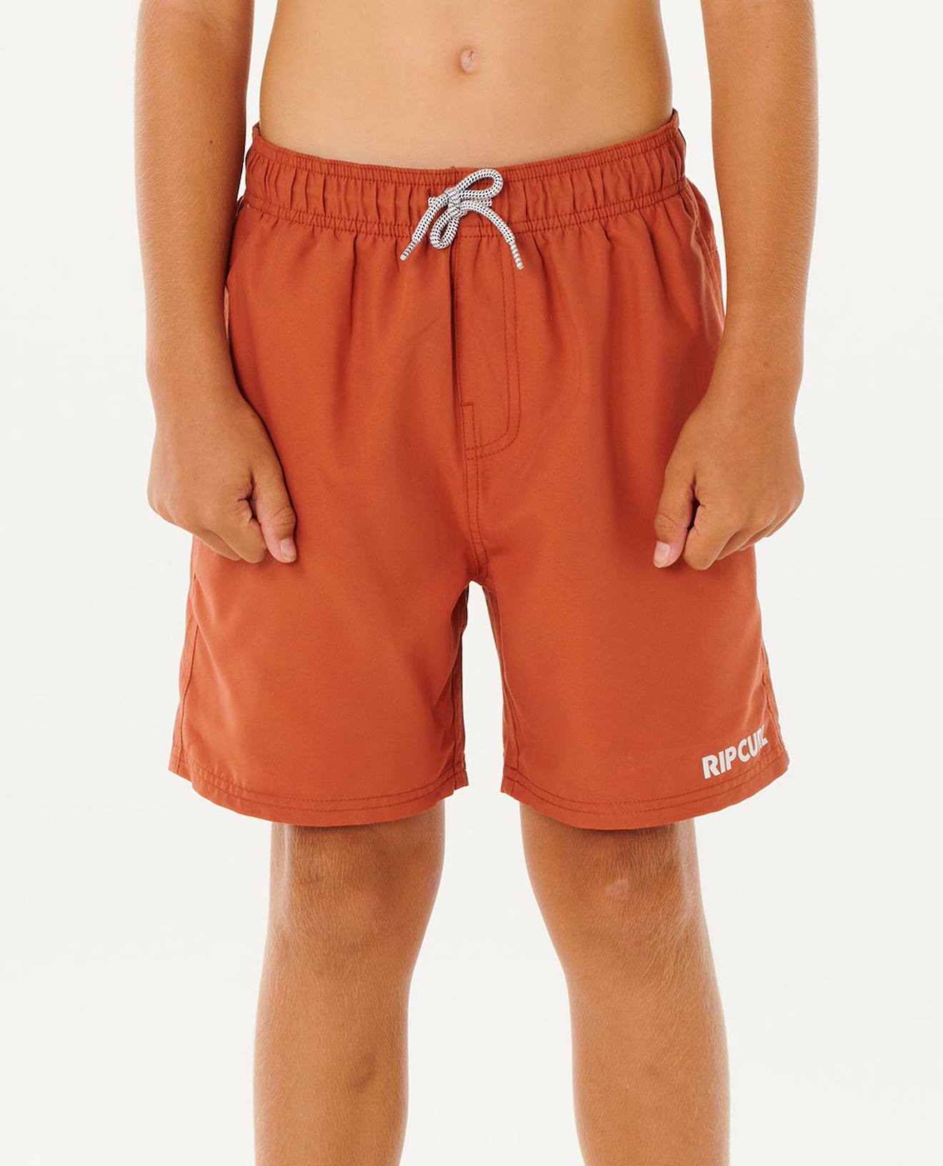 Short De Bain Boardshort Volley Enfant Streamline Offset Argile Cuite