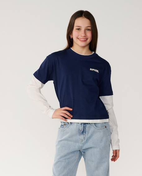 Fille-T-shirt, sous-pull-T-shirt fille à manches longues retro rama