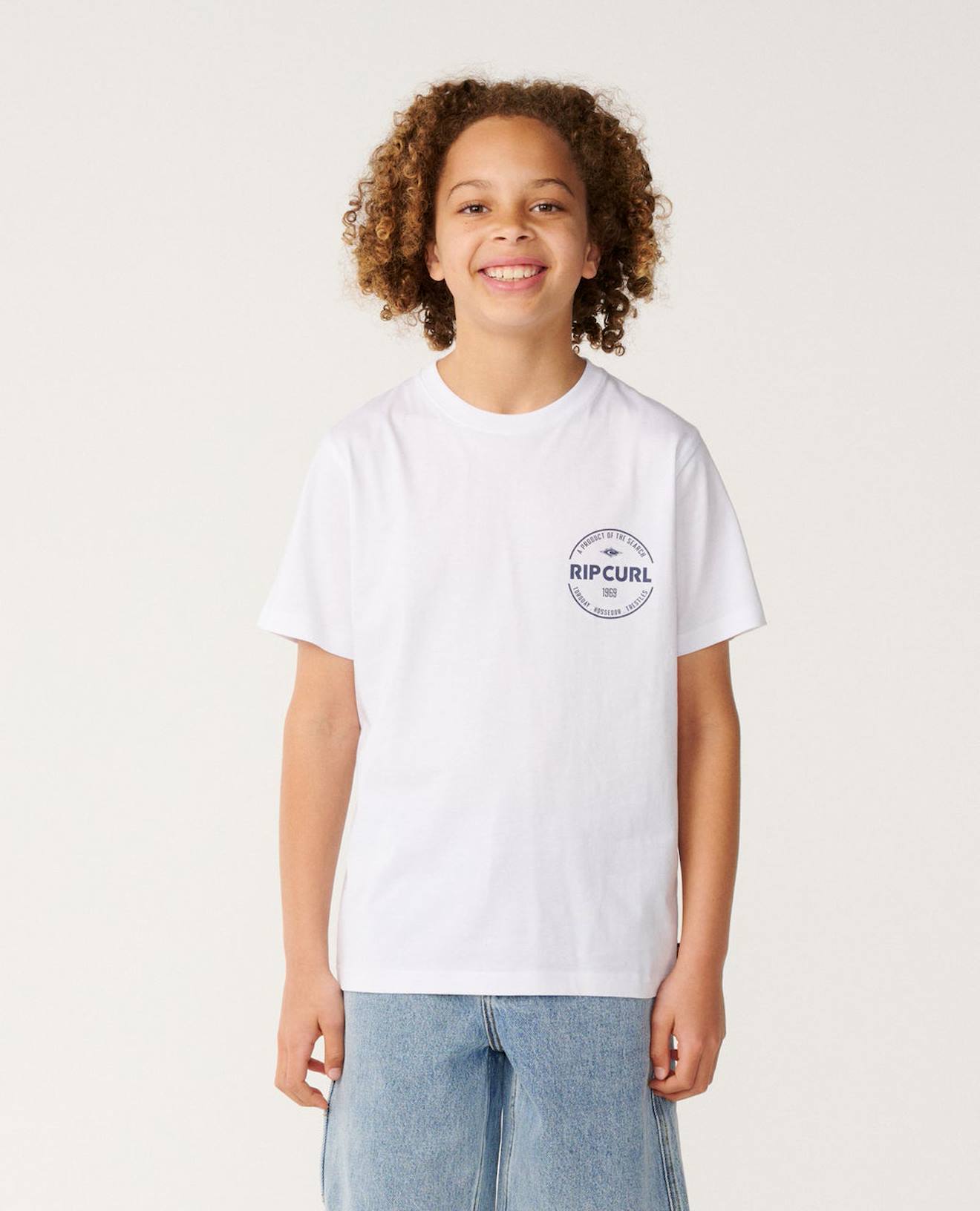 T-shirt Garçon Staple Blanc