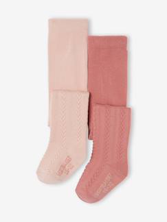 -Lot de 2 paires de collants en maille torsadée bébé fille