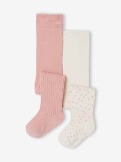 Lot de 2 collants bébé fille  - vertbaudet enfant
