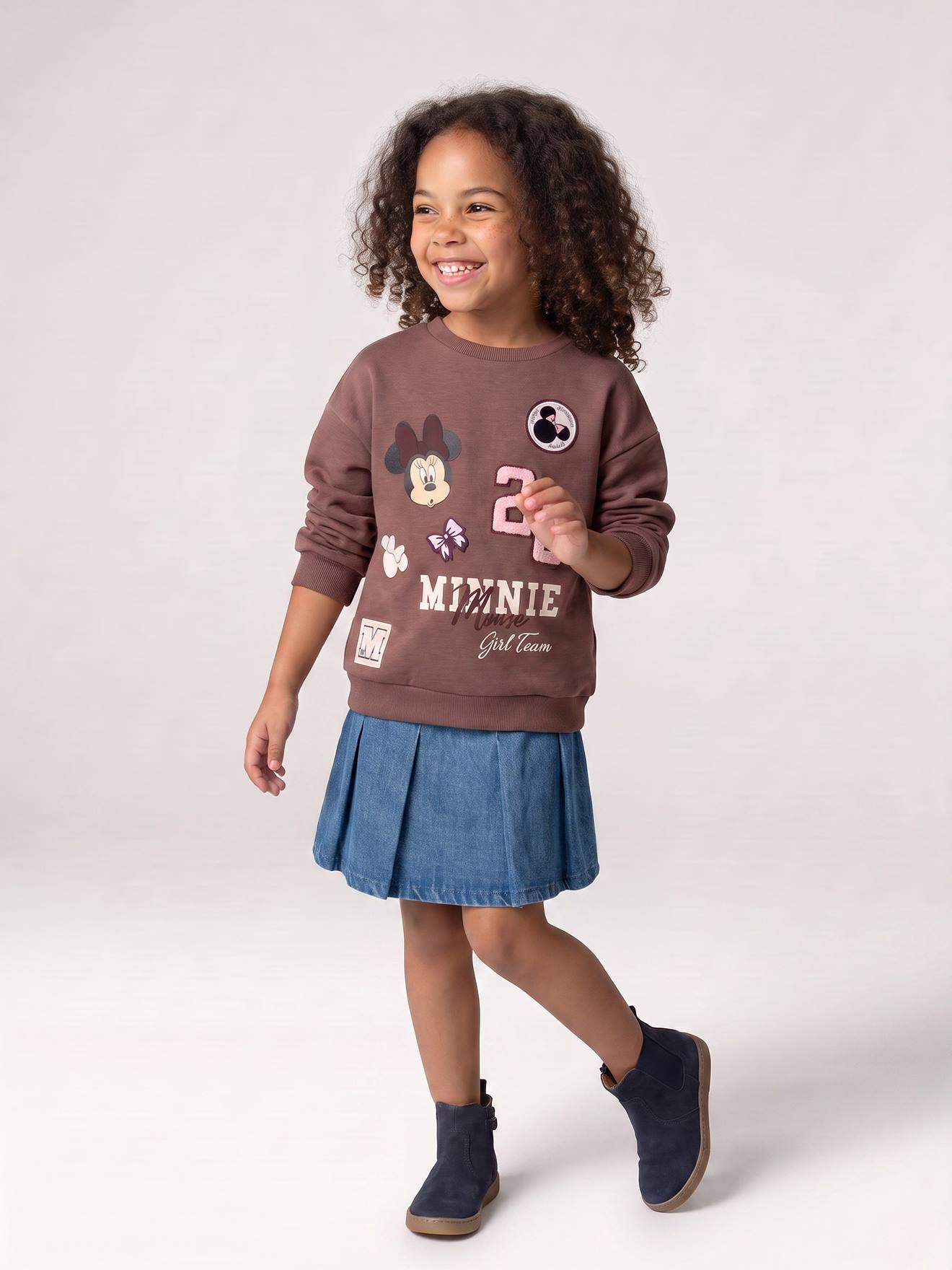 Jupe denim fille denim brut