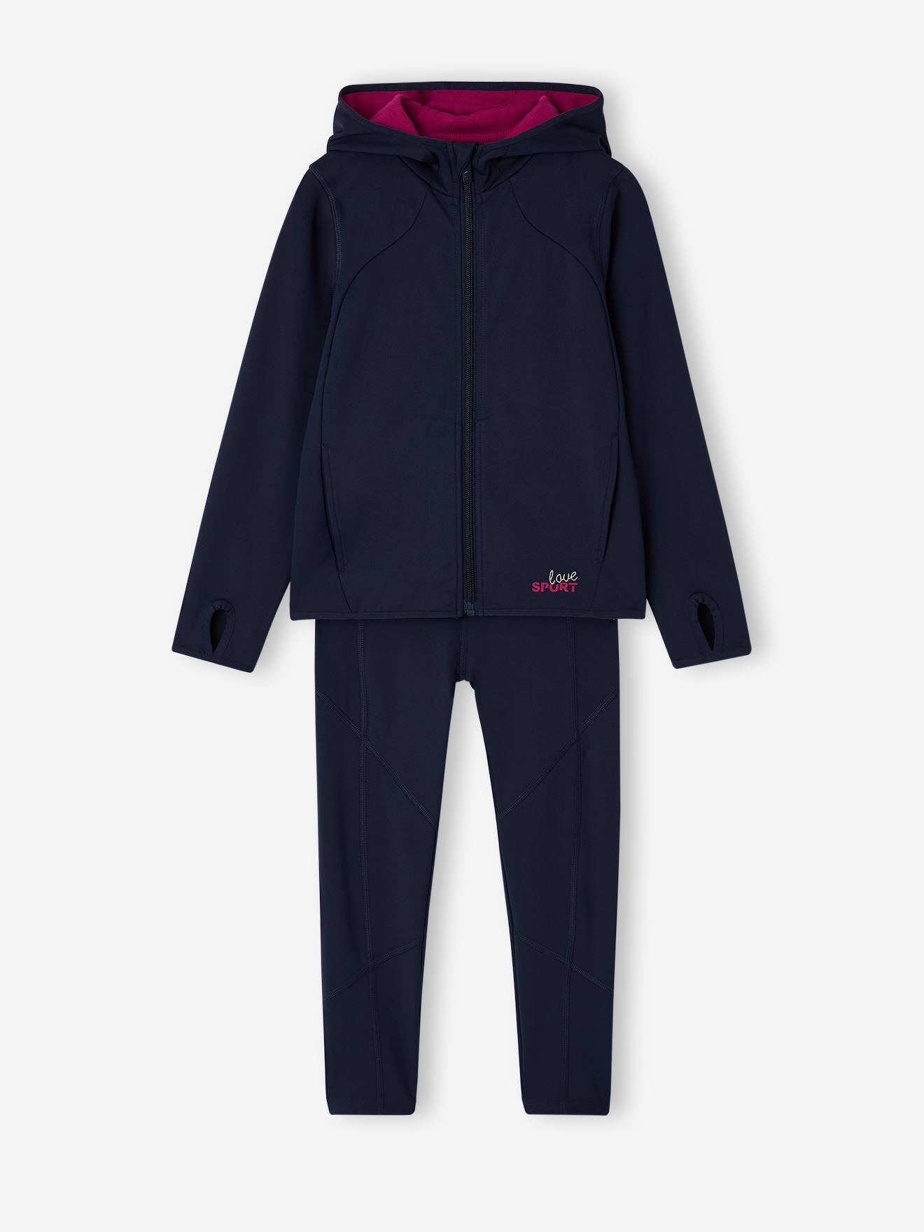 Ensemble de sport enfant fille marine