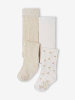 -Lot de 2 collants bébé fille