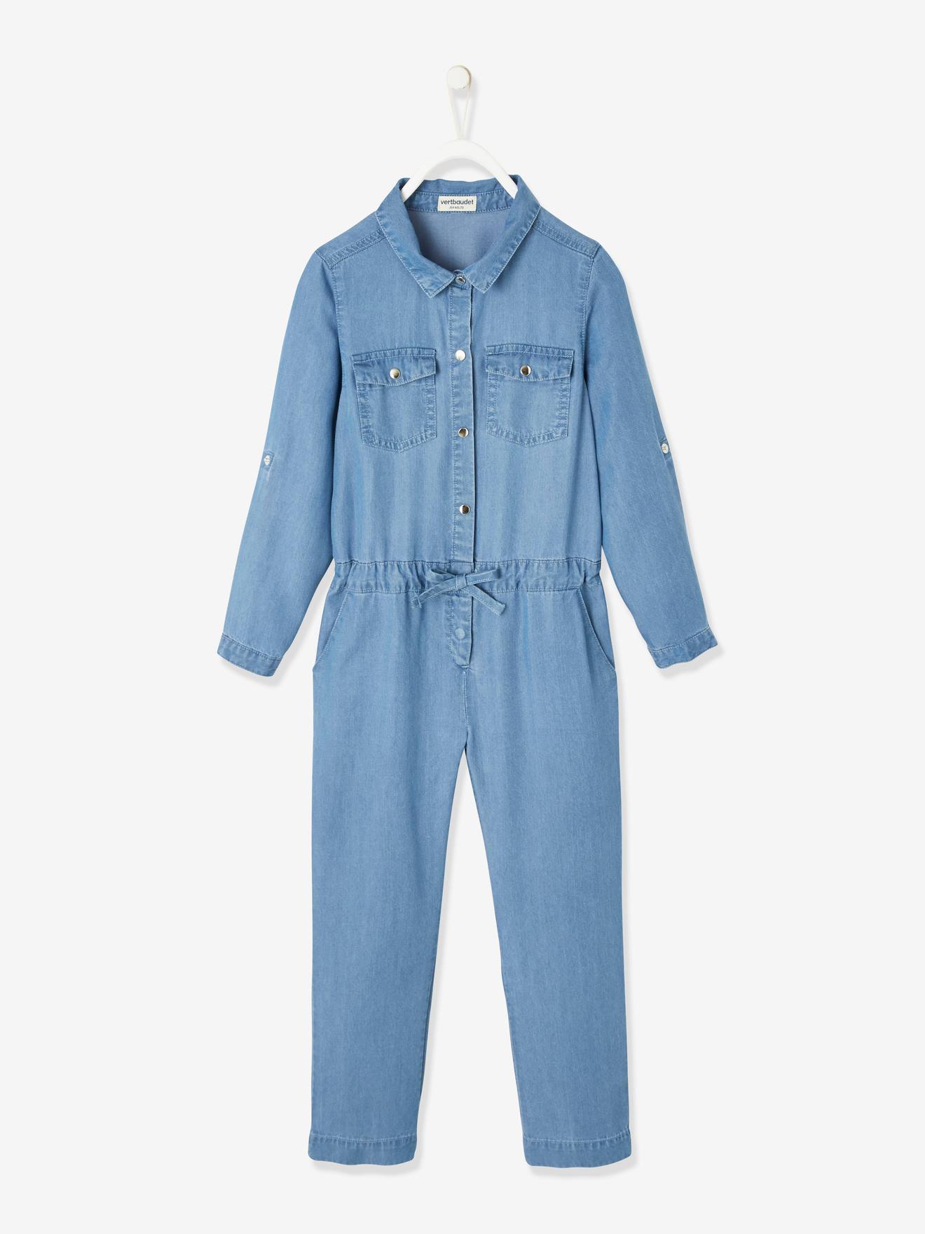 Salopette Fluide Enfant Fille 7-12 Ans - Combishort Chic Sans Manche, Poches, Style Vacances Décontracté