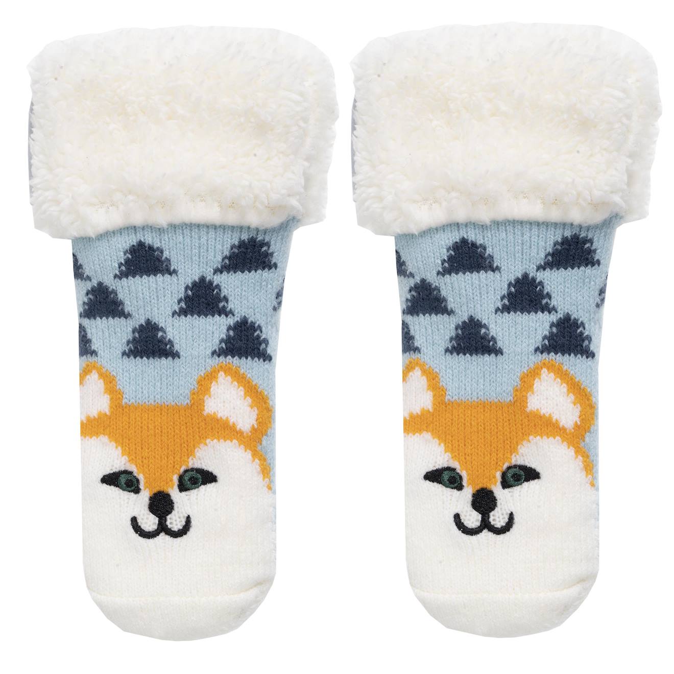 Chaussettes Fourrées Enfant Bleu 1/8 Ans Bleu
