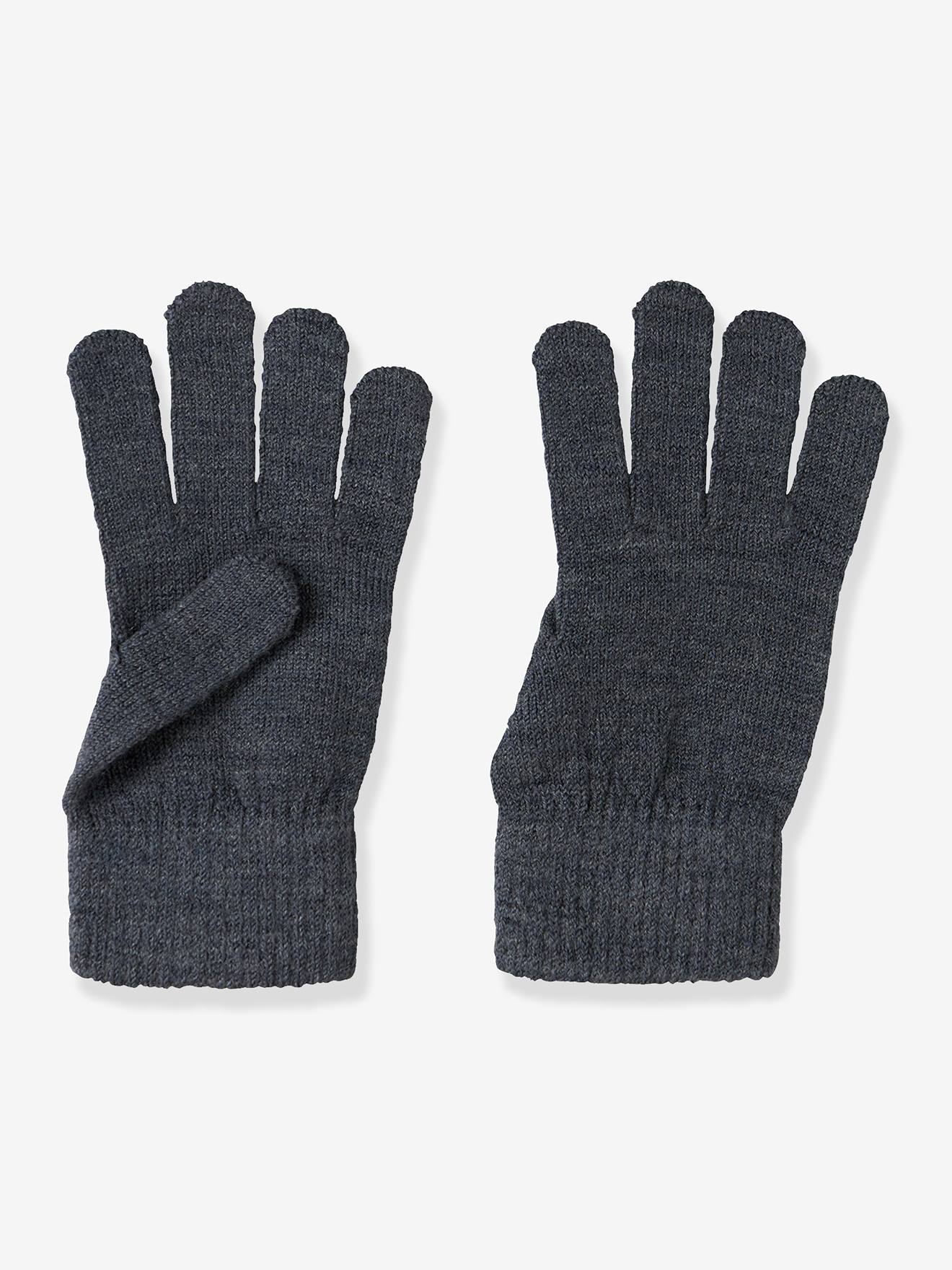 Gants garçon en mélange de laine mérinos name it bleu grisé