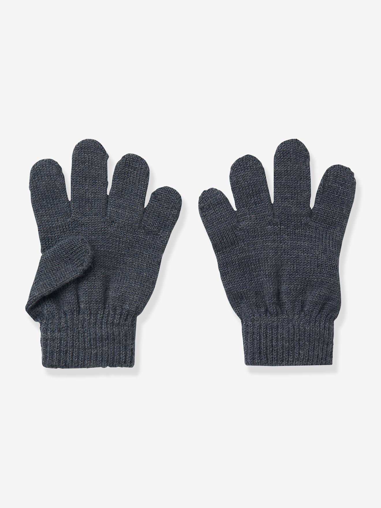 Gants garçon en mélange de laine mérinos name it bleu grisé