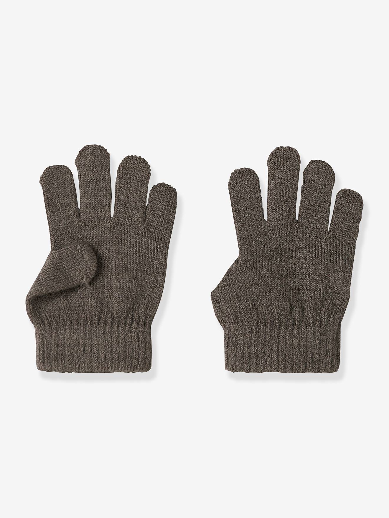 Gants garçon en mélange de laine mérinos name it marron