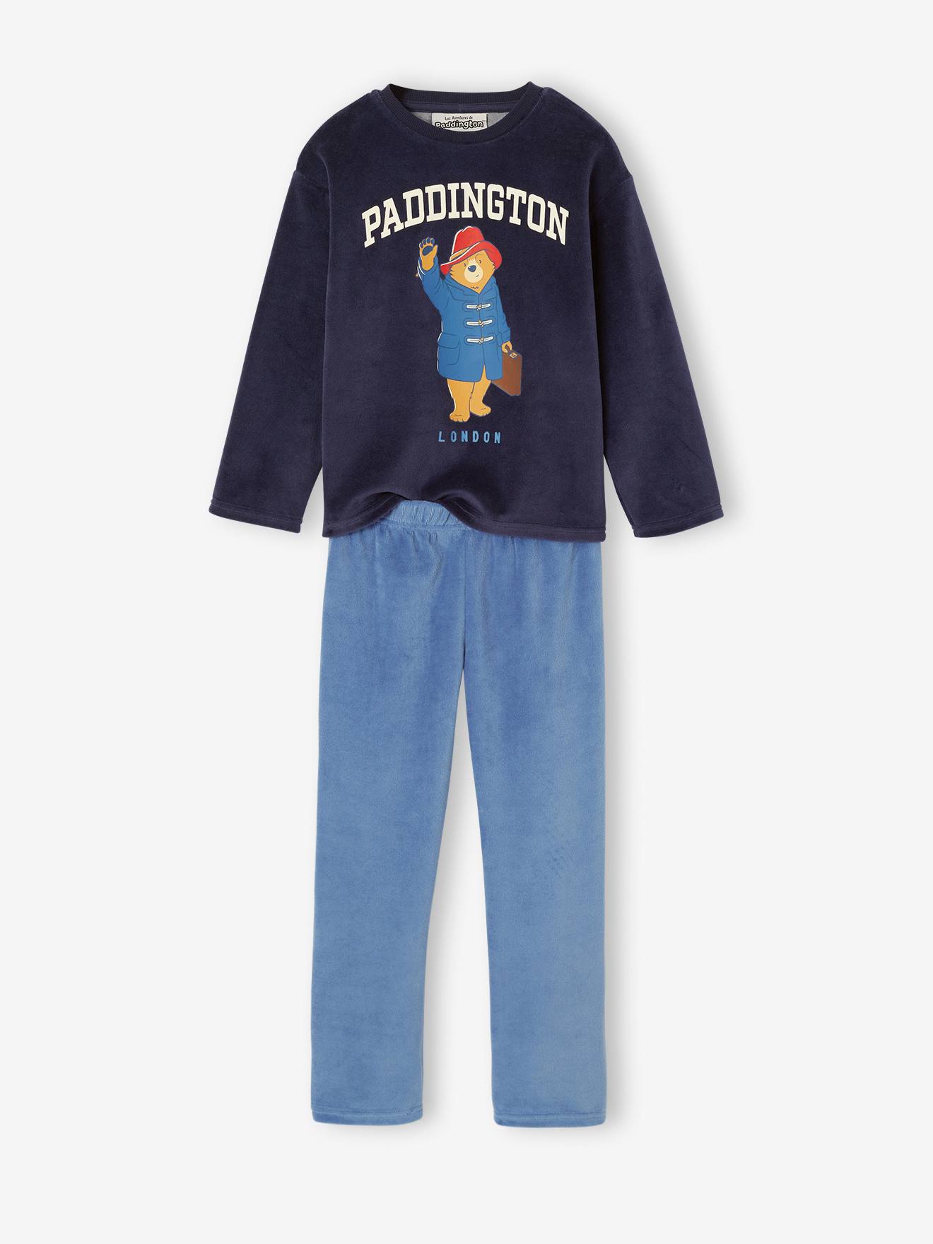 Pyjama velours Paddington garçon bleu nuit