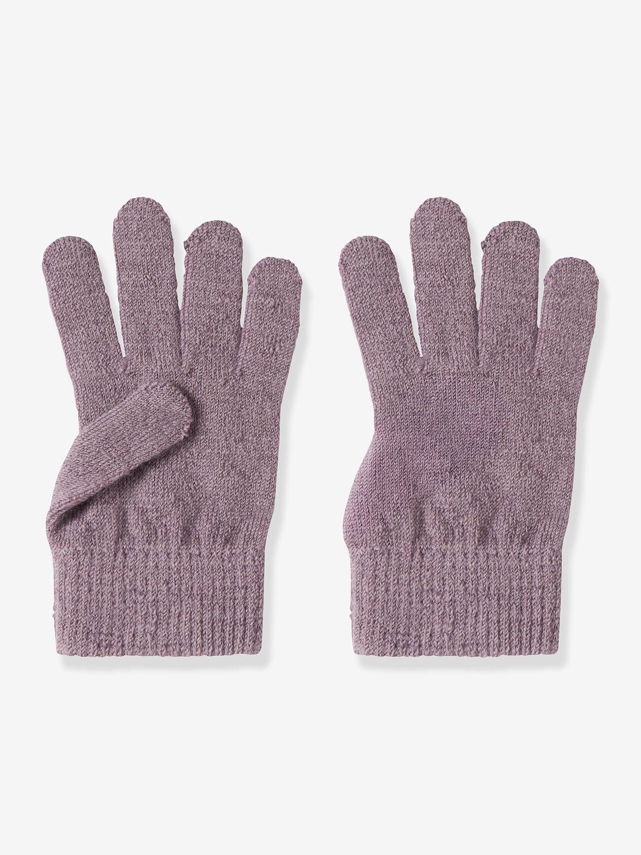 Gants fille en mélange de laine mérinos name it bois de rose