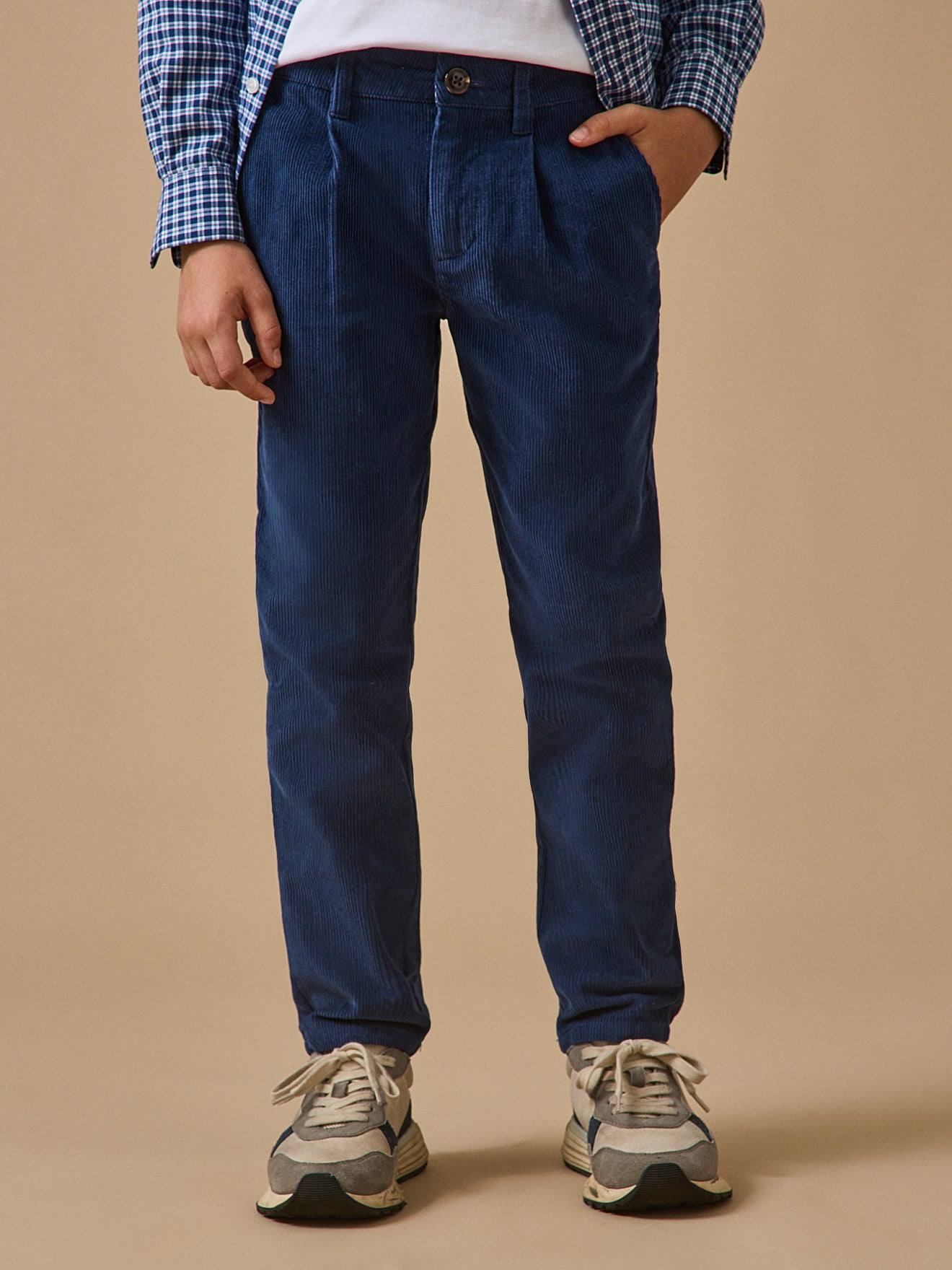 Pantalon Chino Garçon En Velours Orage Pantalon Chino Garçon En Velours Orage