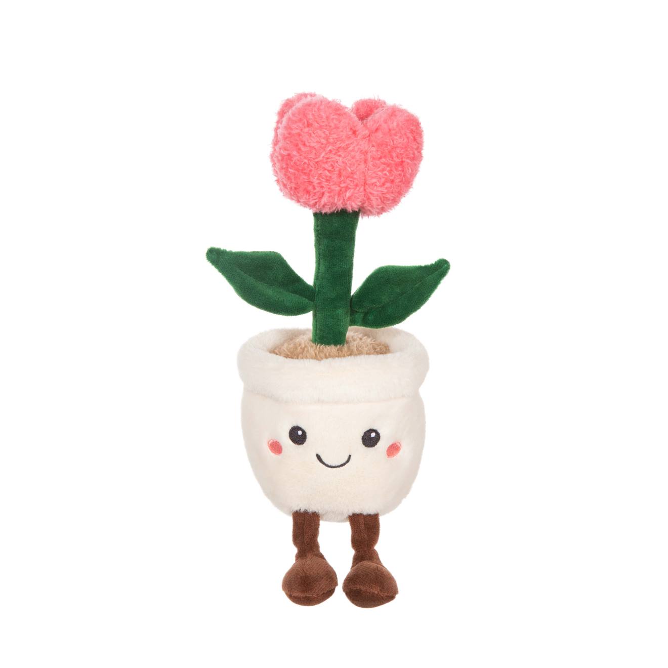 Peluche - Peluche Fleur Tulipe Rose Avec Pot Crème – Mimi Flowers – 24 Cm Beige Peluche - Peluche Fleur Tulipe Rose Avec Pot Crème – Mimi Flowers – 24 Cm Beige
