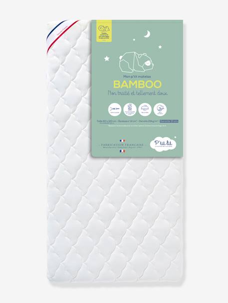 Mon P Tit Matelas Bamboo Dehoussable 60x1 Cm P Tit Lit Blanc P Tit Lit