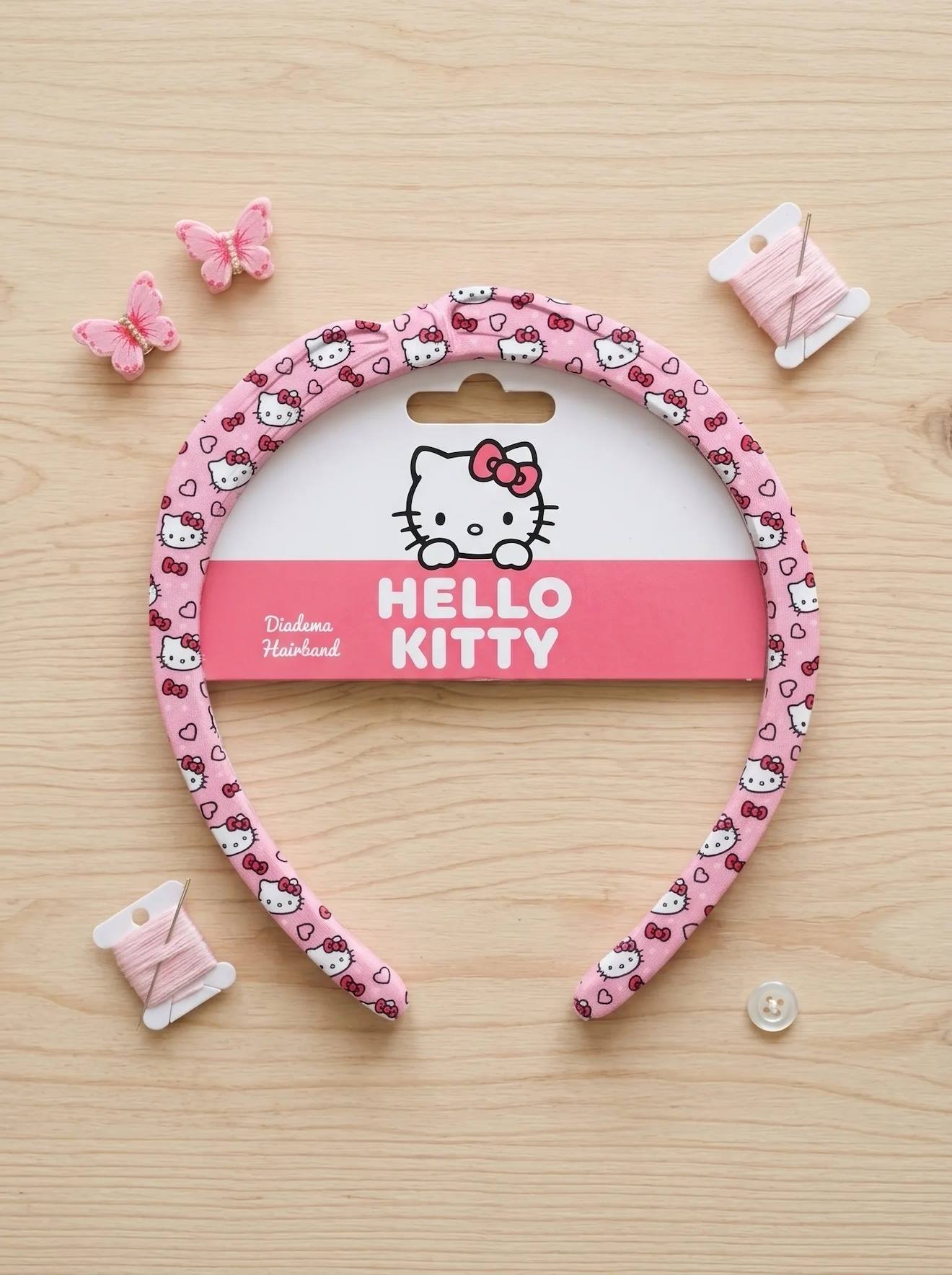 Diadème Serre-tête Hello Kitty Fille Rose