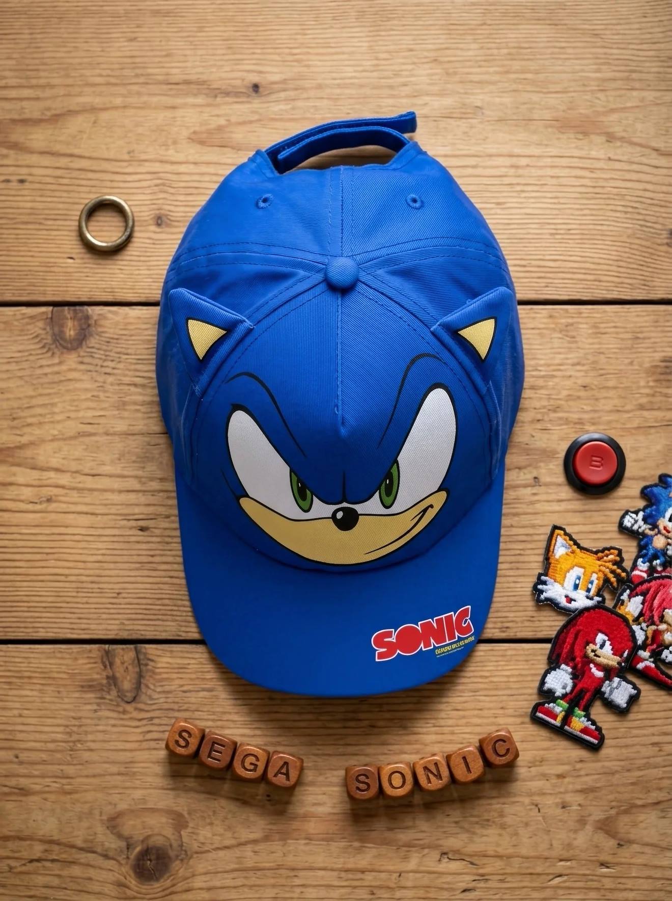Casquette Sonic Enfant Ajustable Bleu Casquette Sonic Enfant Ajustable Bleu