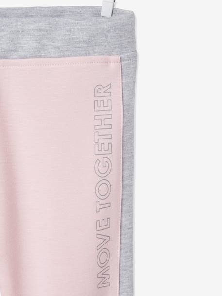 VERTBAUDET - Pantalon De Jogging Pour Fille En Molleton Doux - Bandes Côtés, Taille élastique Avec Cordon - Taille 14 Ans - Gris