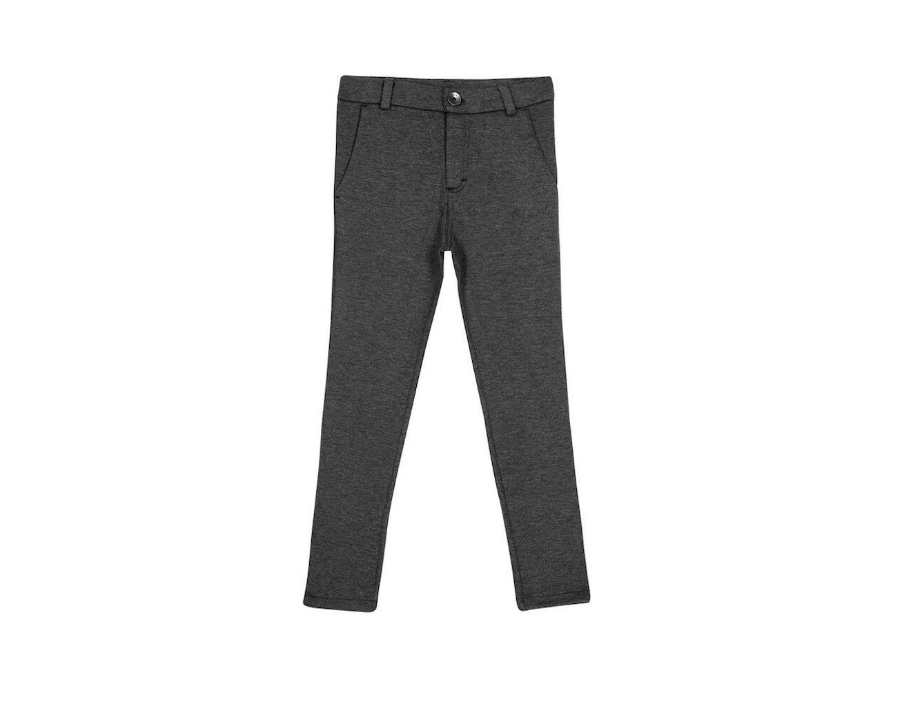 Pantalon De Costumer Garçon En Coton Gris Chiné