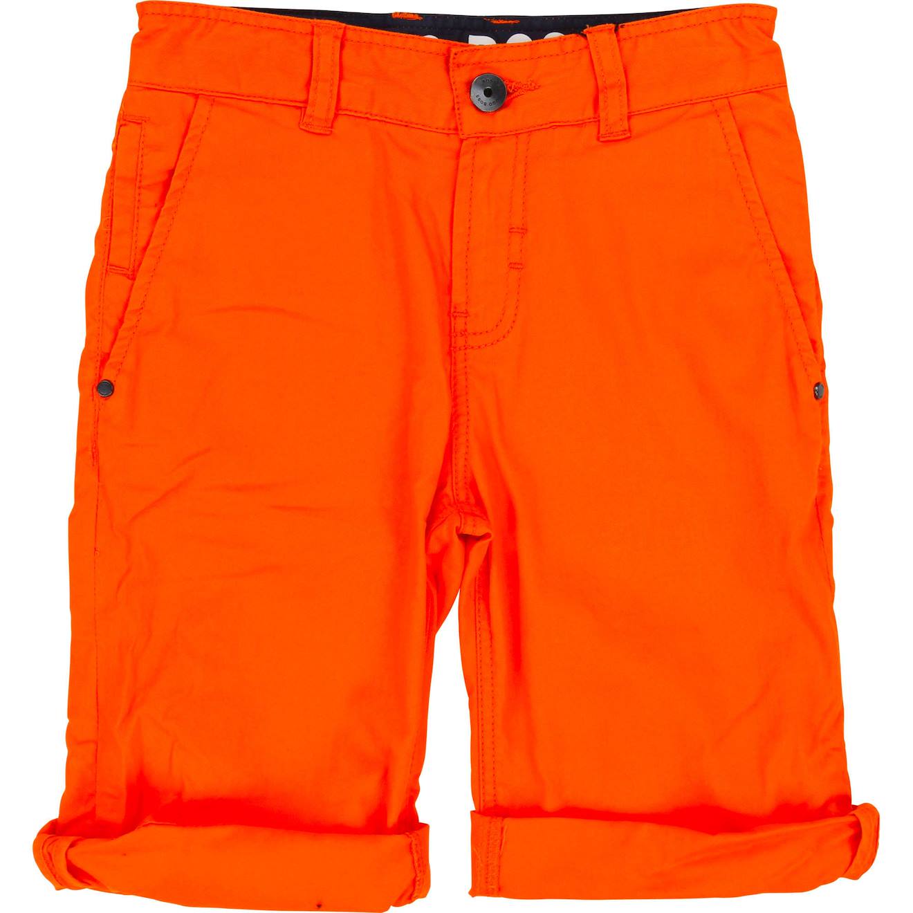 Short, Bermuda Garçon En Coton Orange Foncé Short, Bermuda Garçon En Coton Orange Foncé