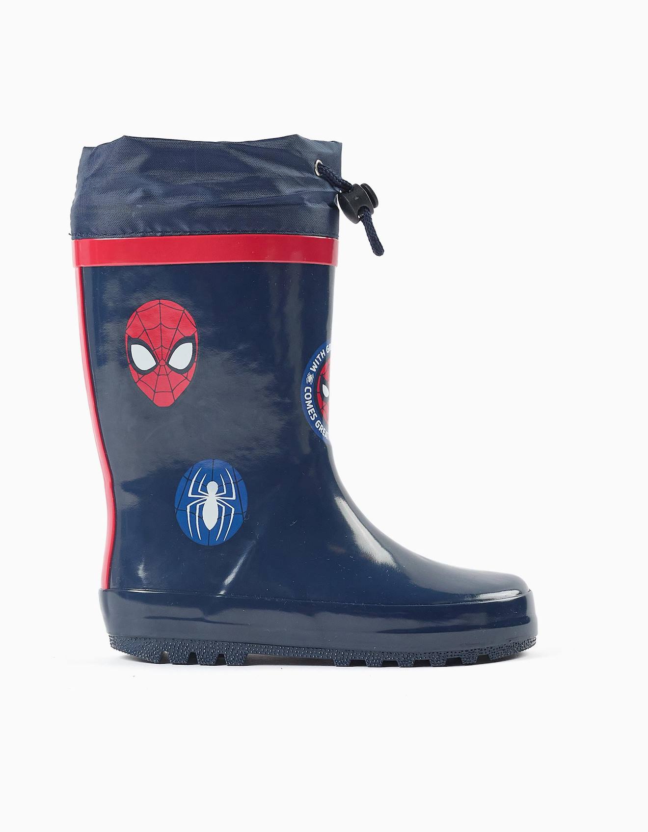 Bottes De Pluie En Caoutchouc Avec Imprimés Spider-man Bleu Foncé Bottes De Pluie En Caoutchouc Avec Imprimés Spider-man Bleu Foncé
