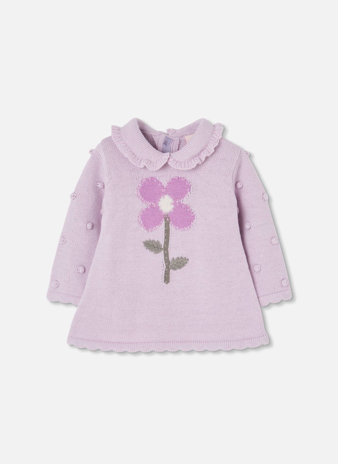 Robe Bébé Imprimée De Fleur Violet