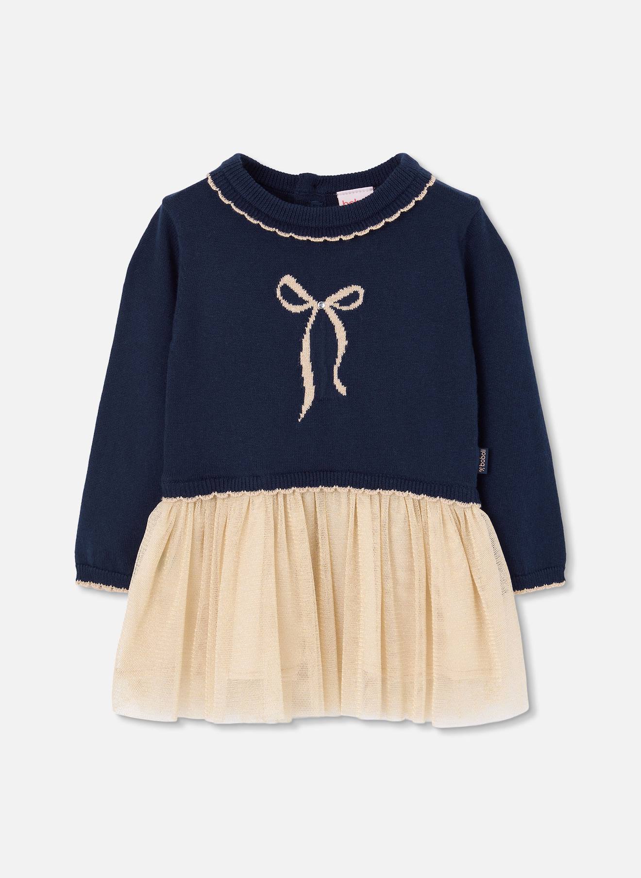 Robe Fille En Tulle Avec Noeud Bleu Robe Fille En Tulle Avec Noeud Bleu