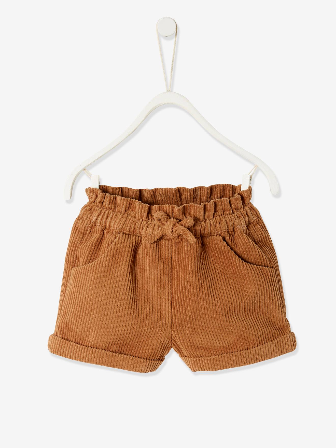 Gemo Fille Vêtements Combinaisons & Combishorts Combi-shorts Short bébé fille en velours grosses côtes 