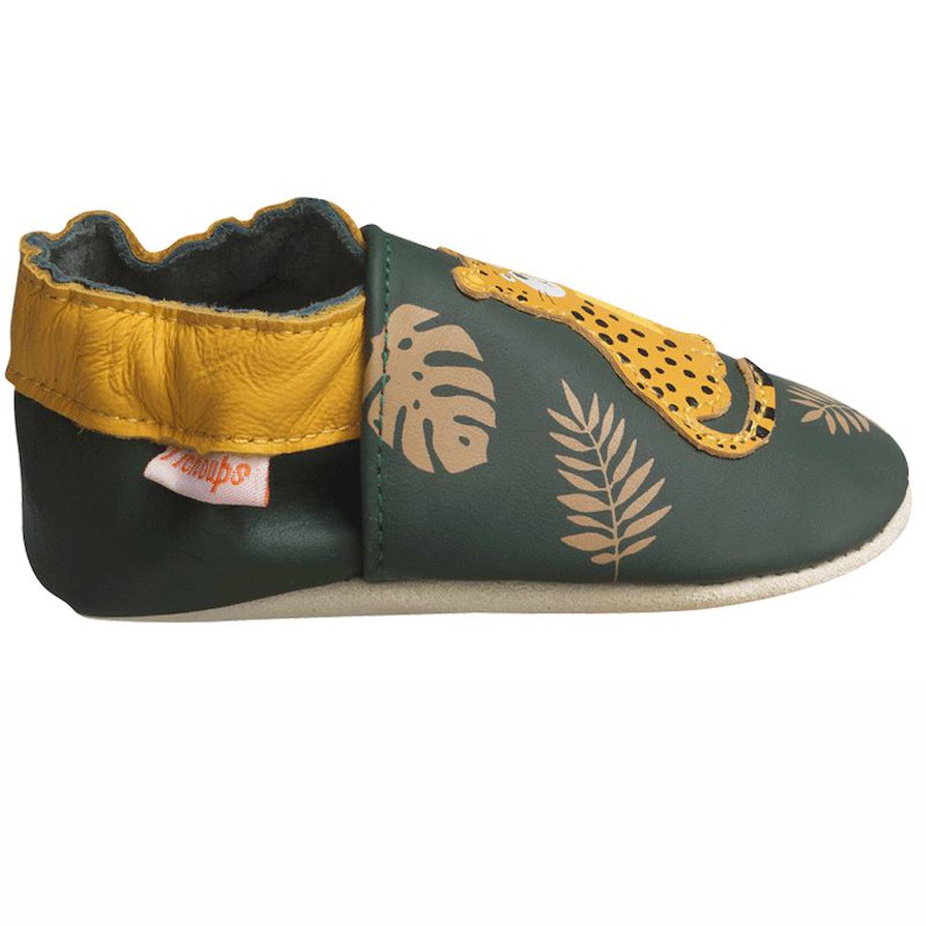 Chaussons Bébé Cuir Souple César Le Jaguar Vert Chaussons Bébé Cuir Souple César Le Jaguar Vert