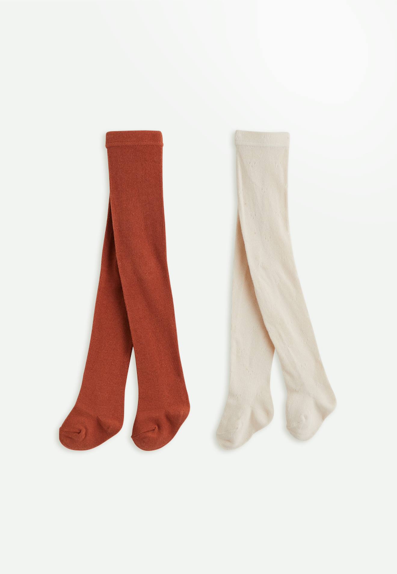 Lot De 2 Paires De Collants Enfant Ollie Terracotta