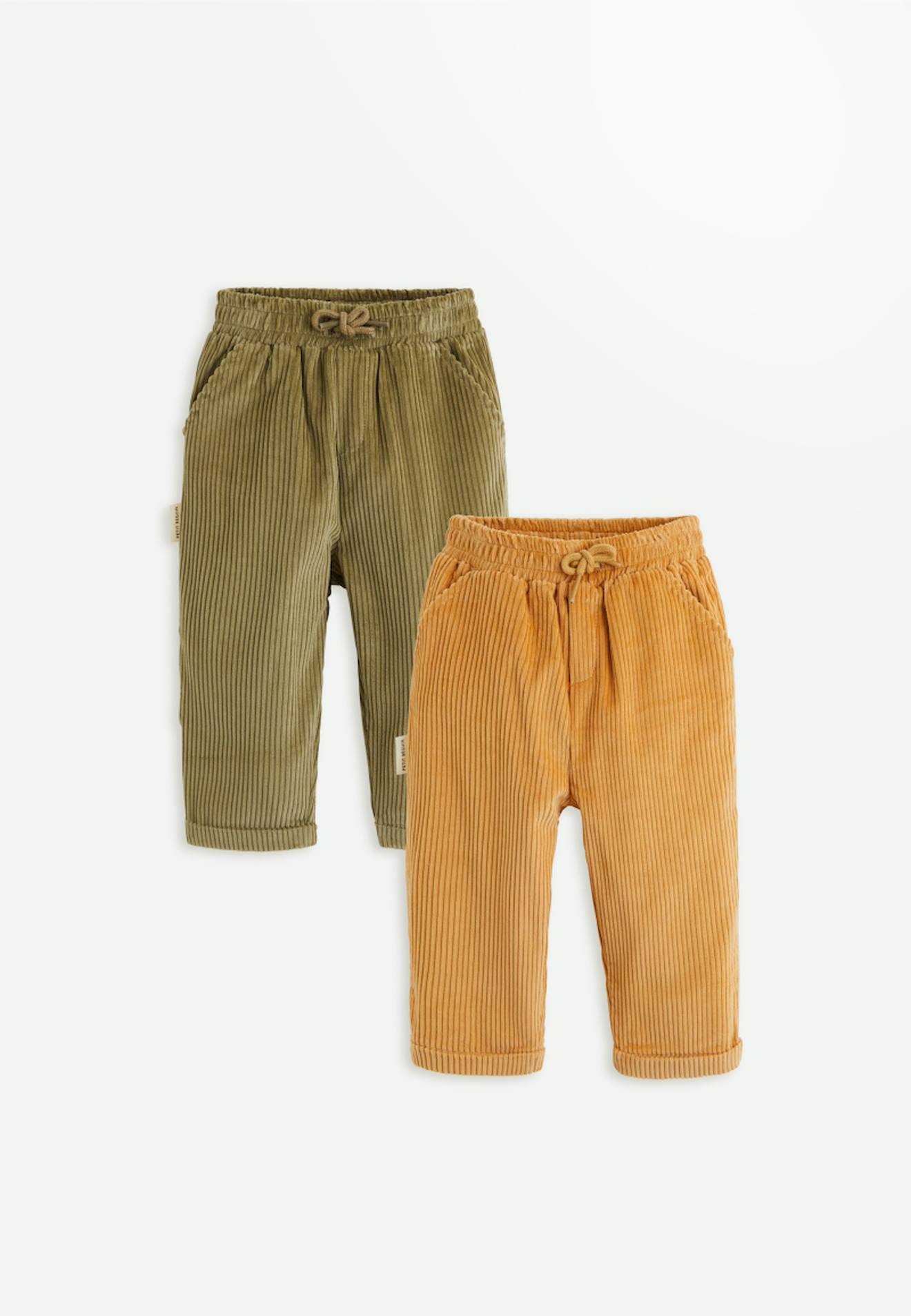 Lot De 2 Pantalons Enfant En Velours Côtelé Charly Camel