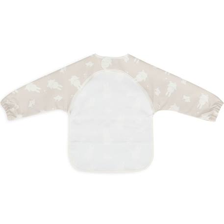 Bavoir à manches imperméable Beige, blanc+Blanc, marron clair+Blanc, rose, bleu+Bleu, blanc+Rose tendre+Vert, blanc 3 - vertbaudet enfant 