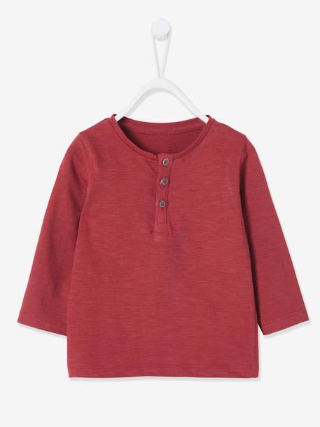 T Shirt Tunisien Bebe Garcon Manches Longues Oeko Tex Bourgogne Vertbaudet