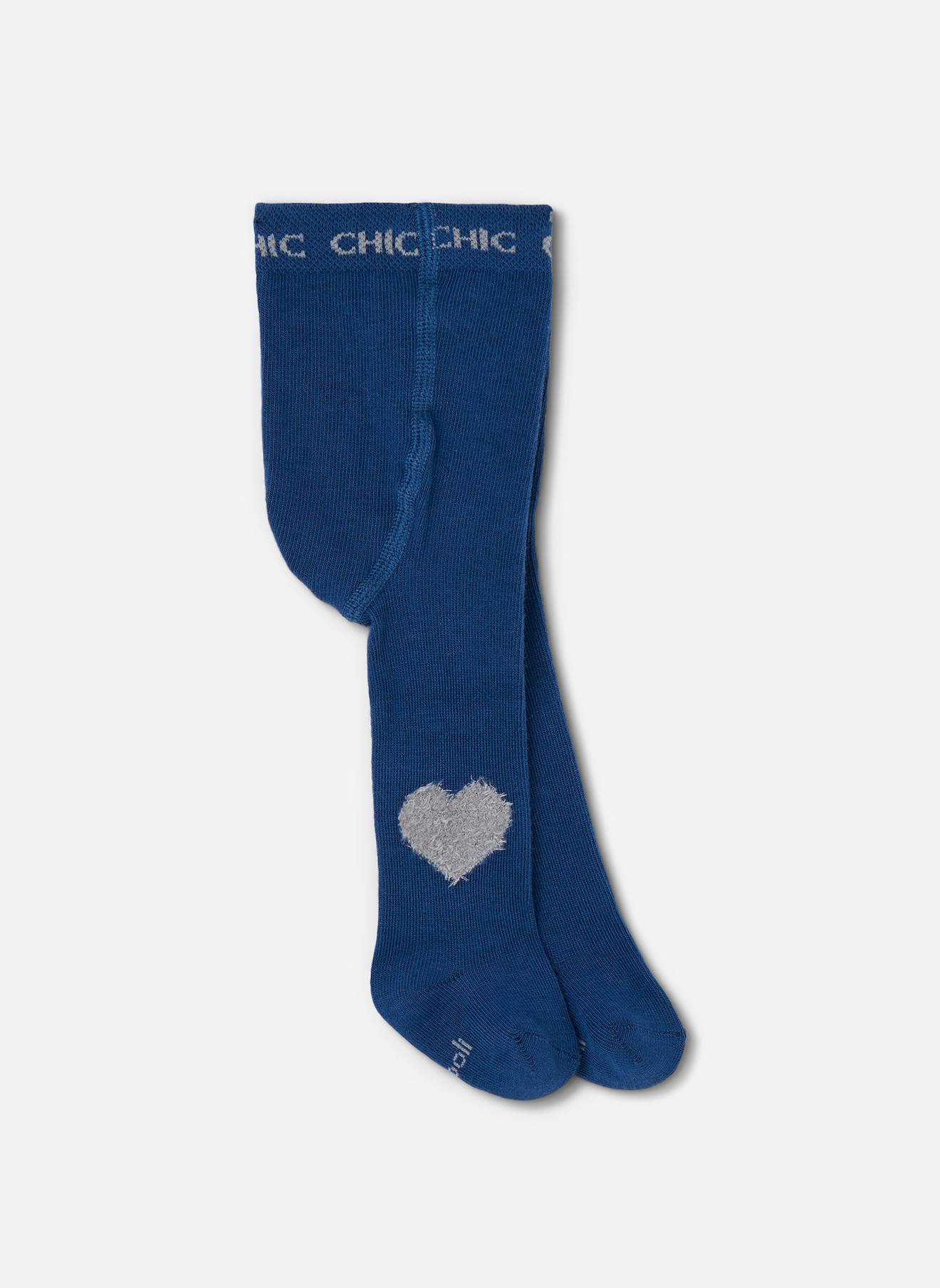 Collant Avec Coeur Bleu