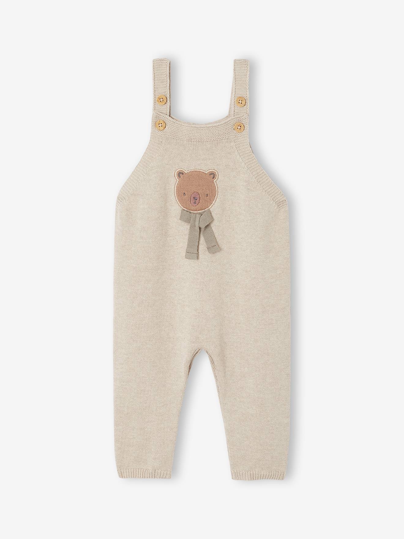 Combinaison bébé naissance beige chiné