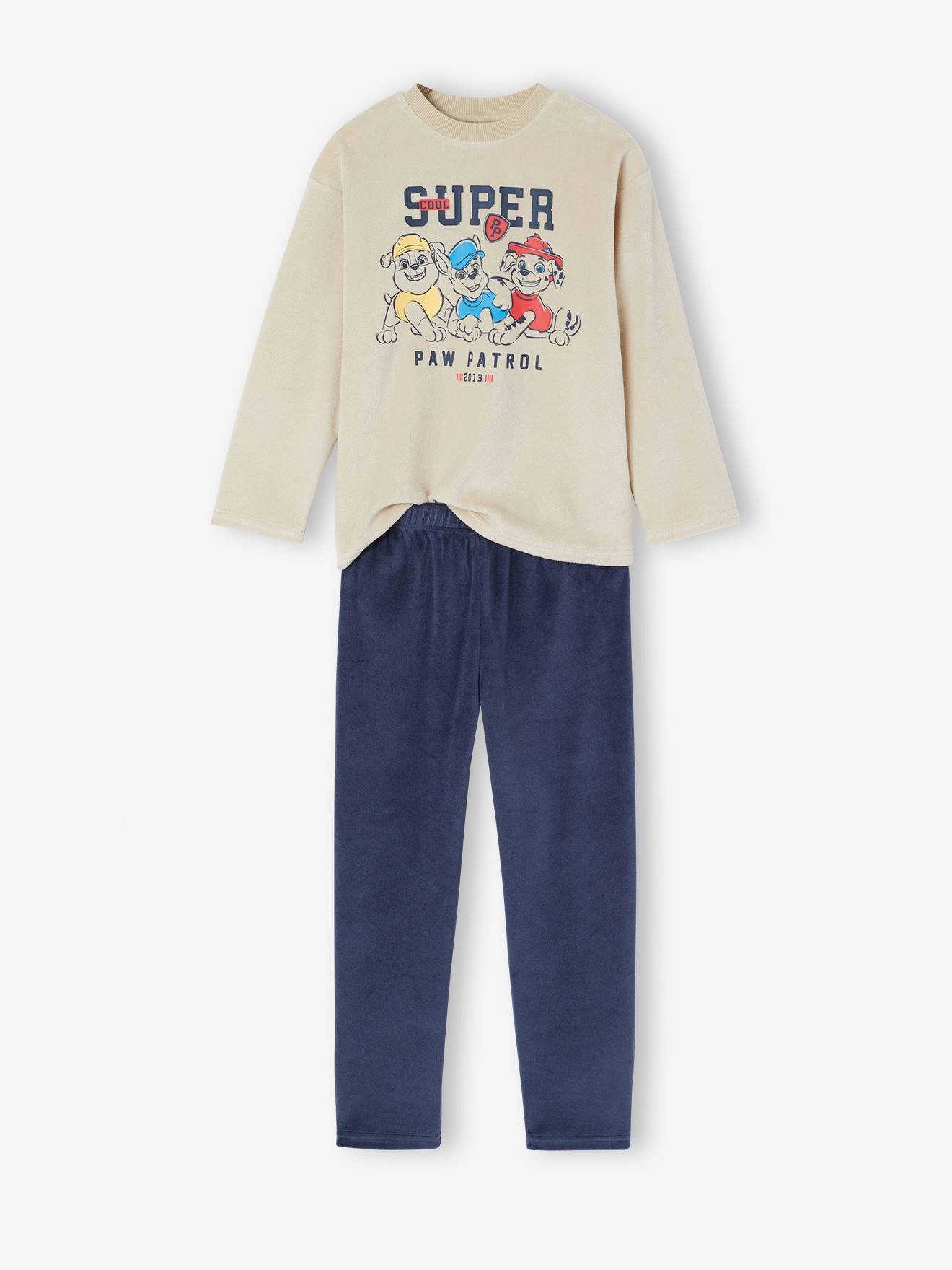 Pyjama en velours Pat'Patrouille garçon beige