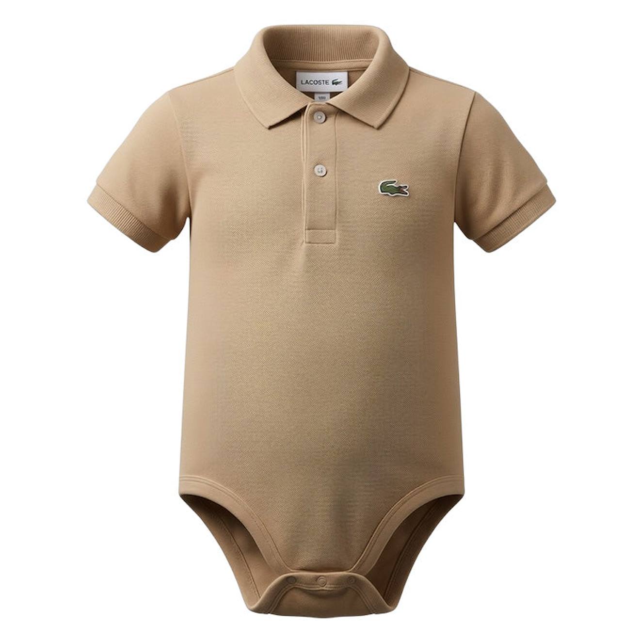 Body Polo Bébé En Coton Marron Clair