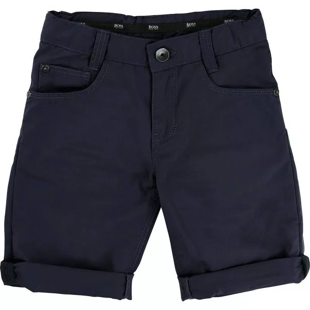 Short Garçon, Bermuda Enfant En Coton Bleu Nuit
